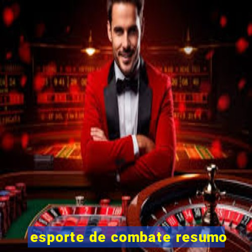 esporte de combate resumo